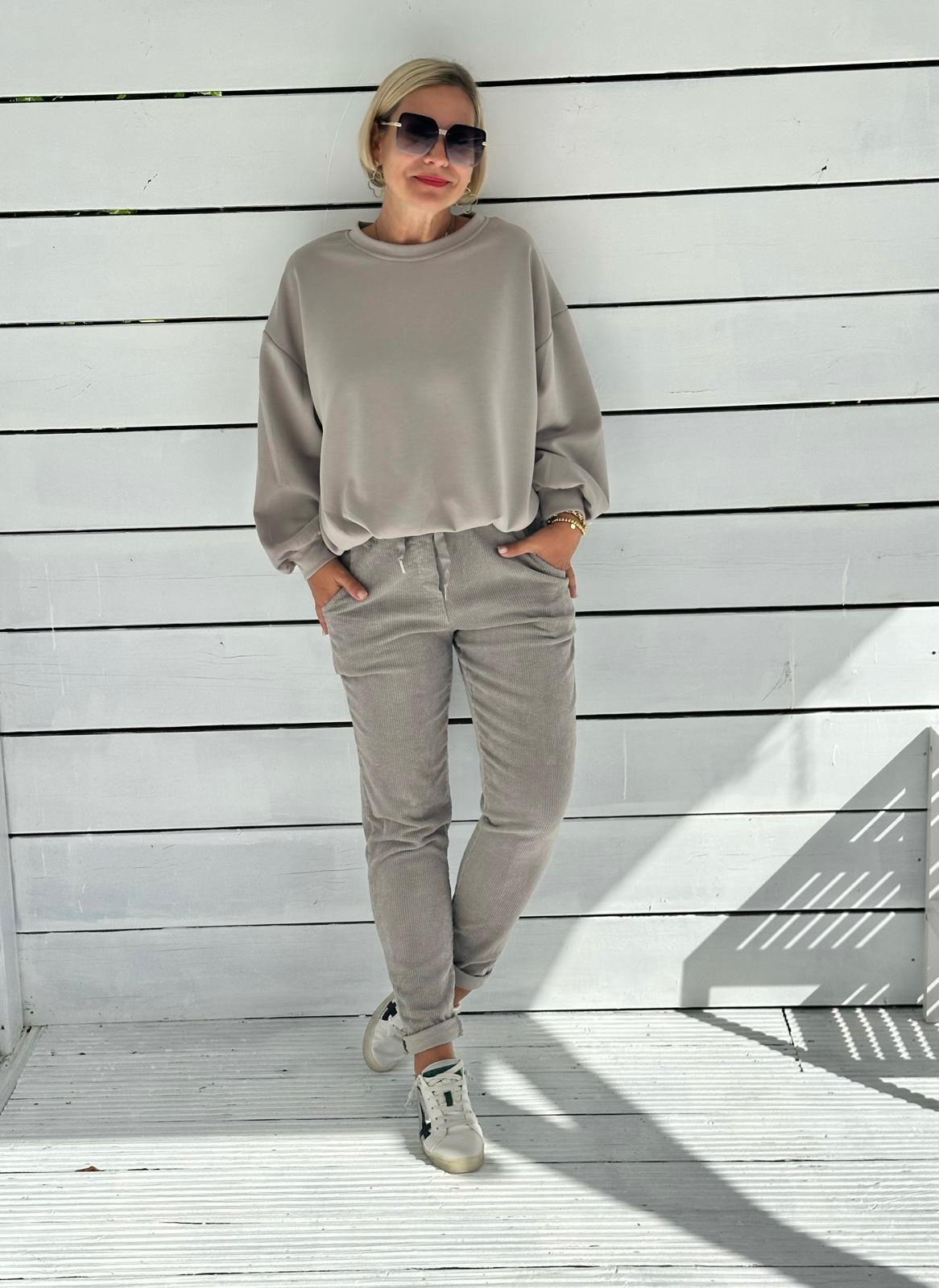 Cordhose „Cozy Cord“ – Grau