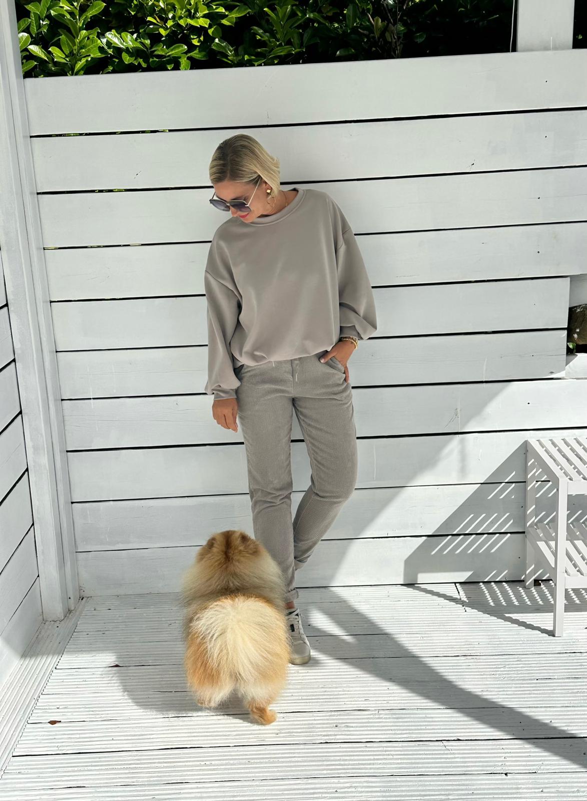 Cordhose „Cozy Cord“ – Grau