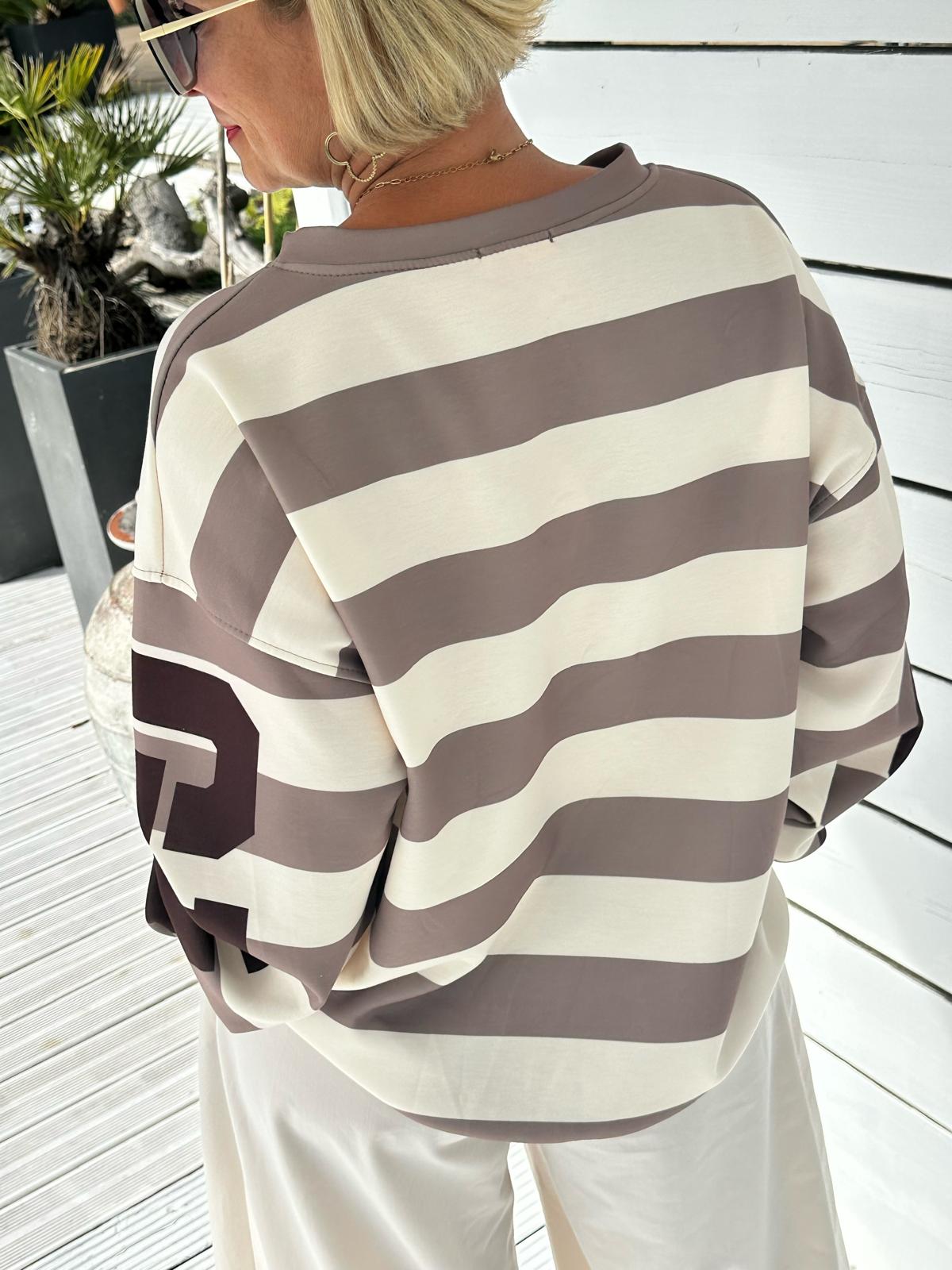 Oversize Sweatshirt „Copenhagen“ – Toffee/Offwhite