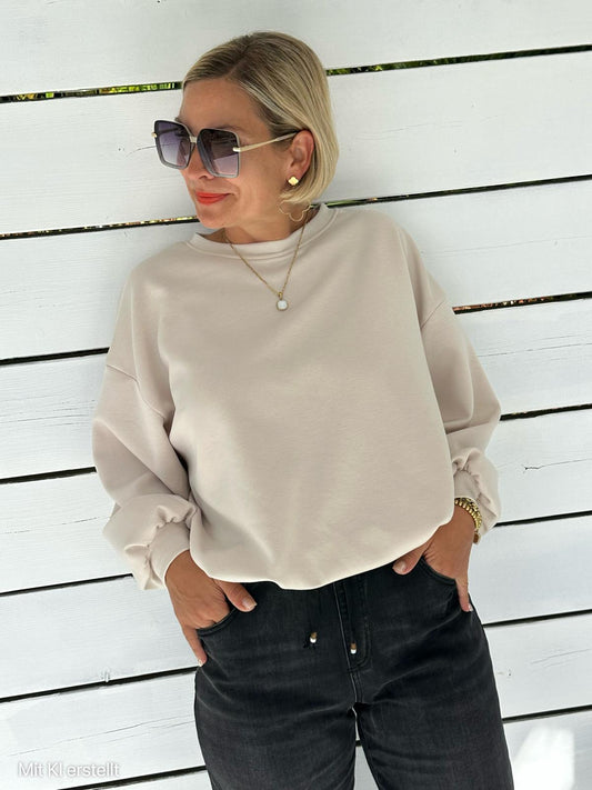 Oversize Sweatshirt „Easy Essential“ – Creme