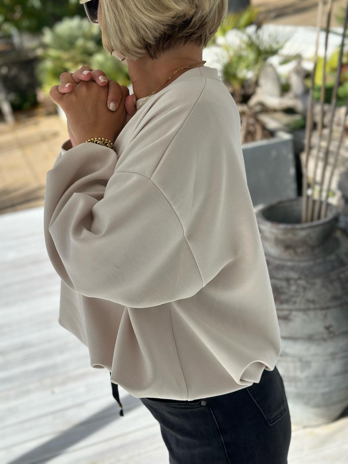Oversize Sweatshirt „Easy Essential“ – Creme