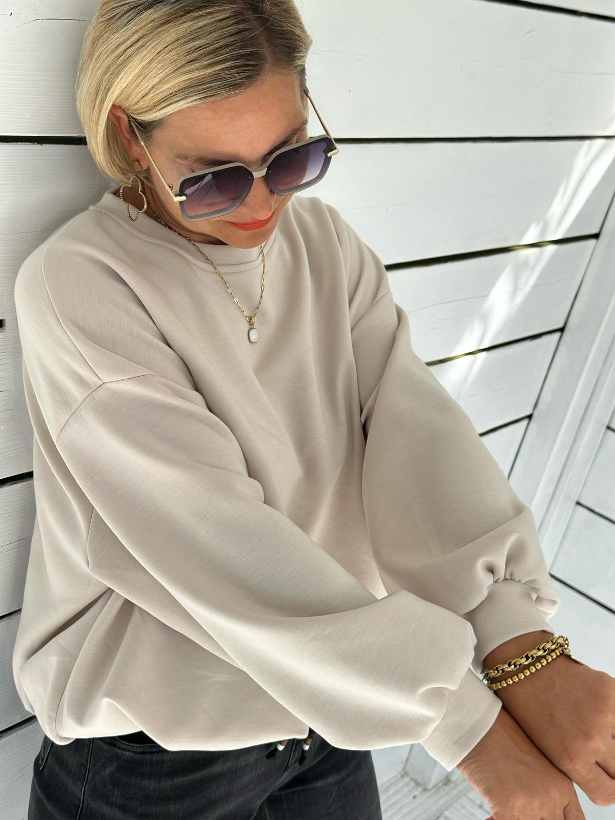 Oversize Sweatshirt „Easy Essential“ – Creme