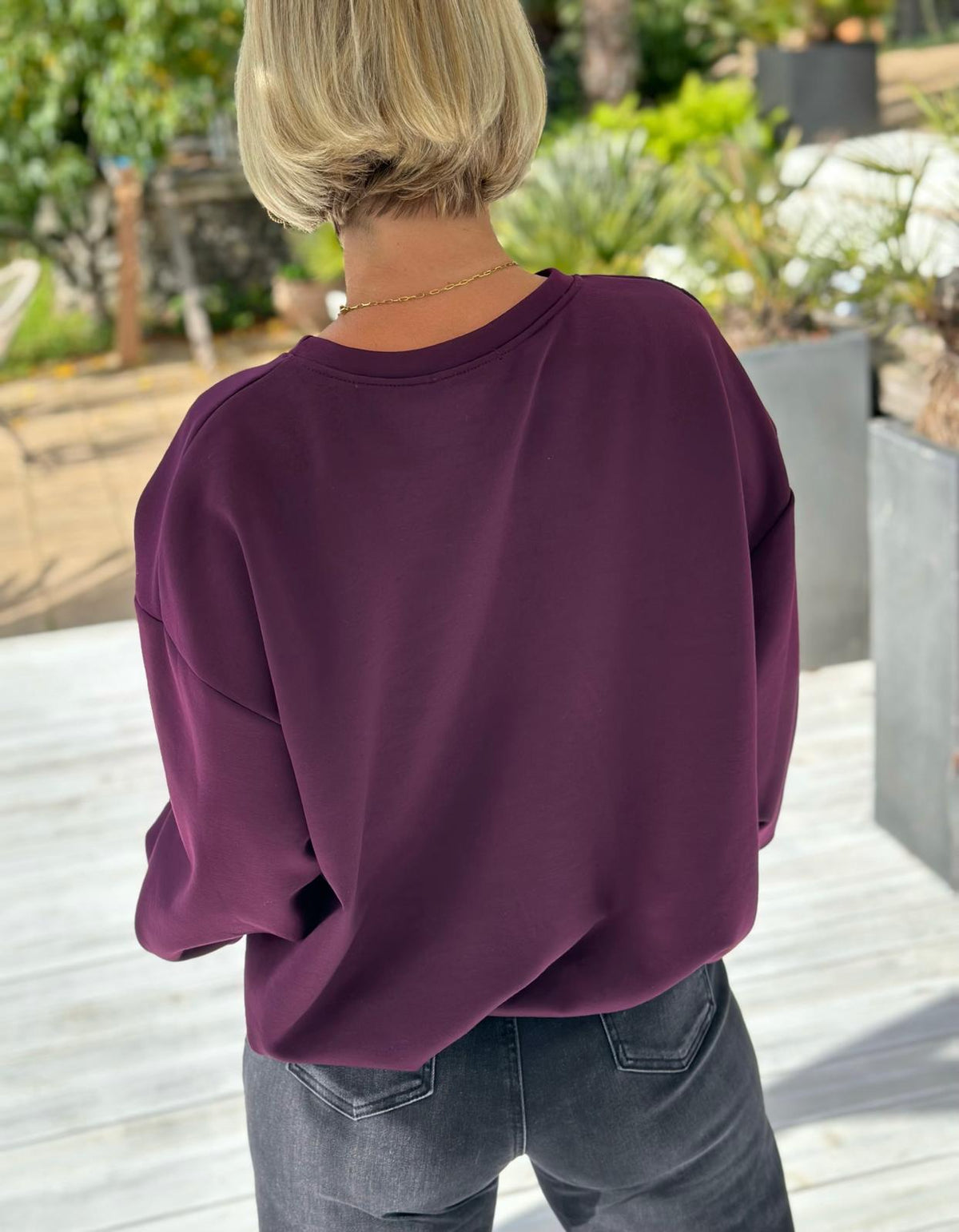 Oversize Sweatshirt „Easy Essential“ – Bordeaux