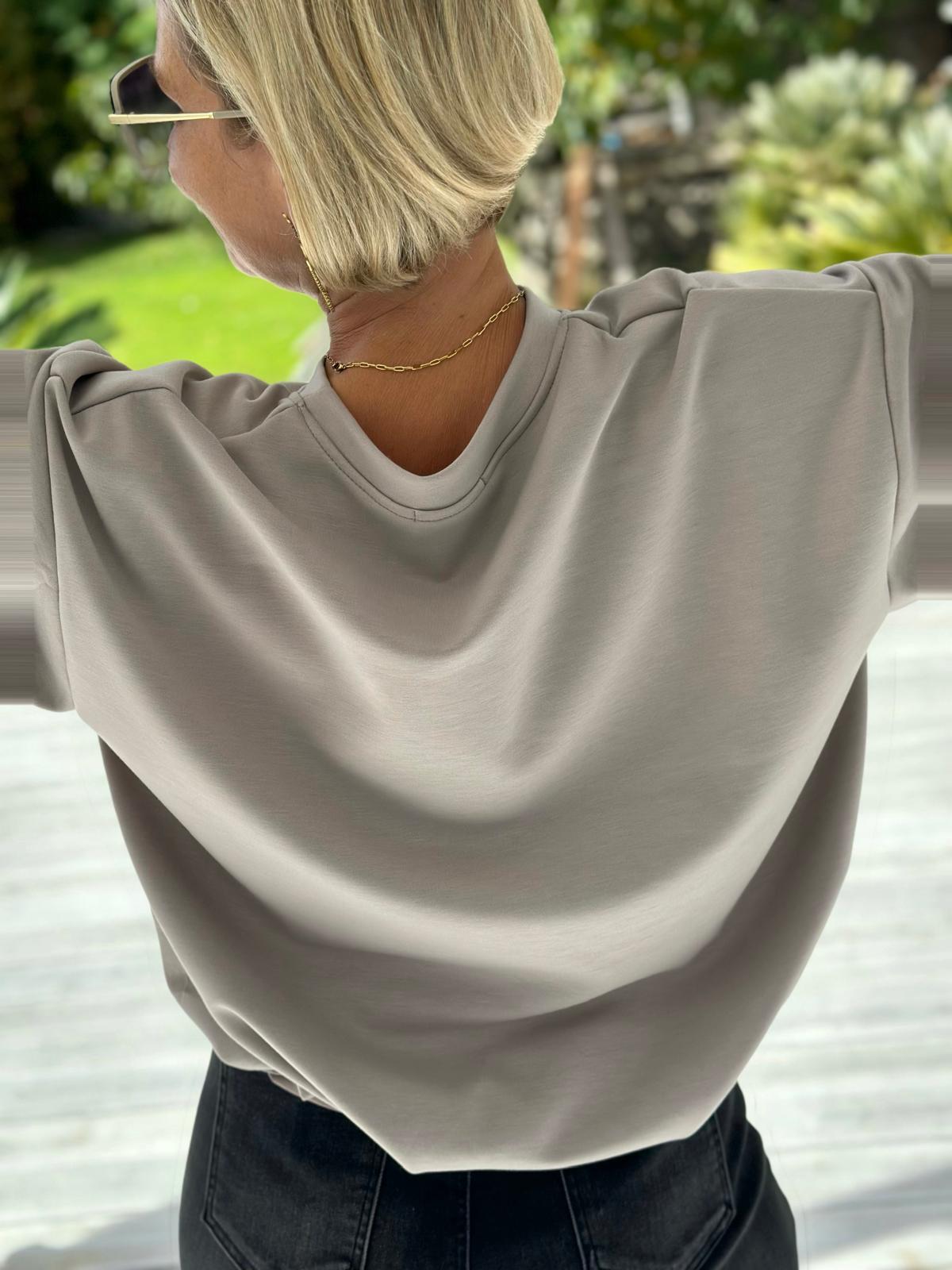 Oversize Sweatshirt „Easy Essential“ – Taupe