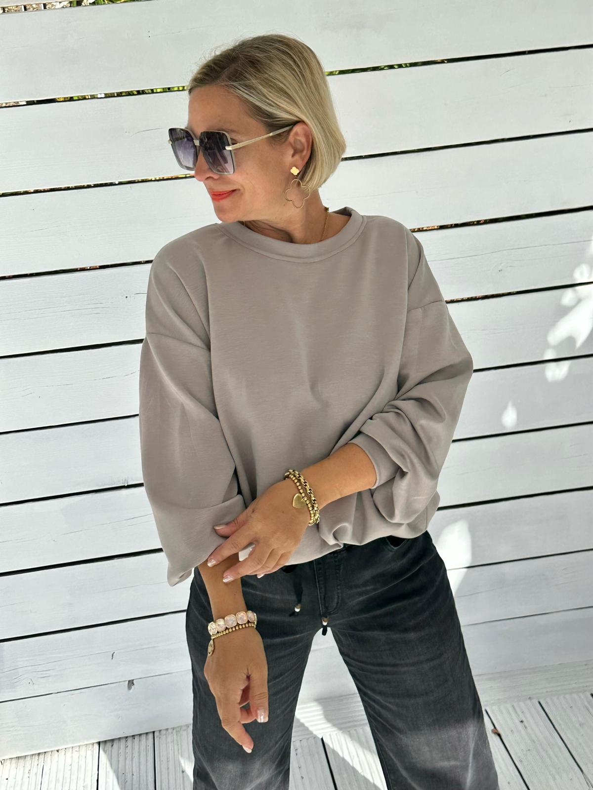 Oversize Sweatshirt „Easy Essential“ – Taupe
