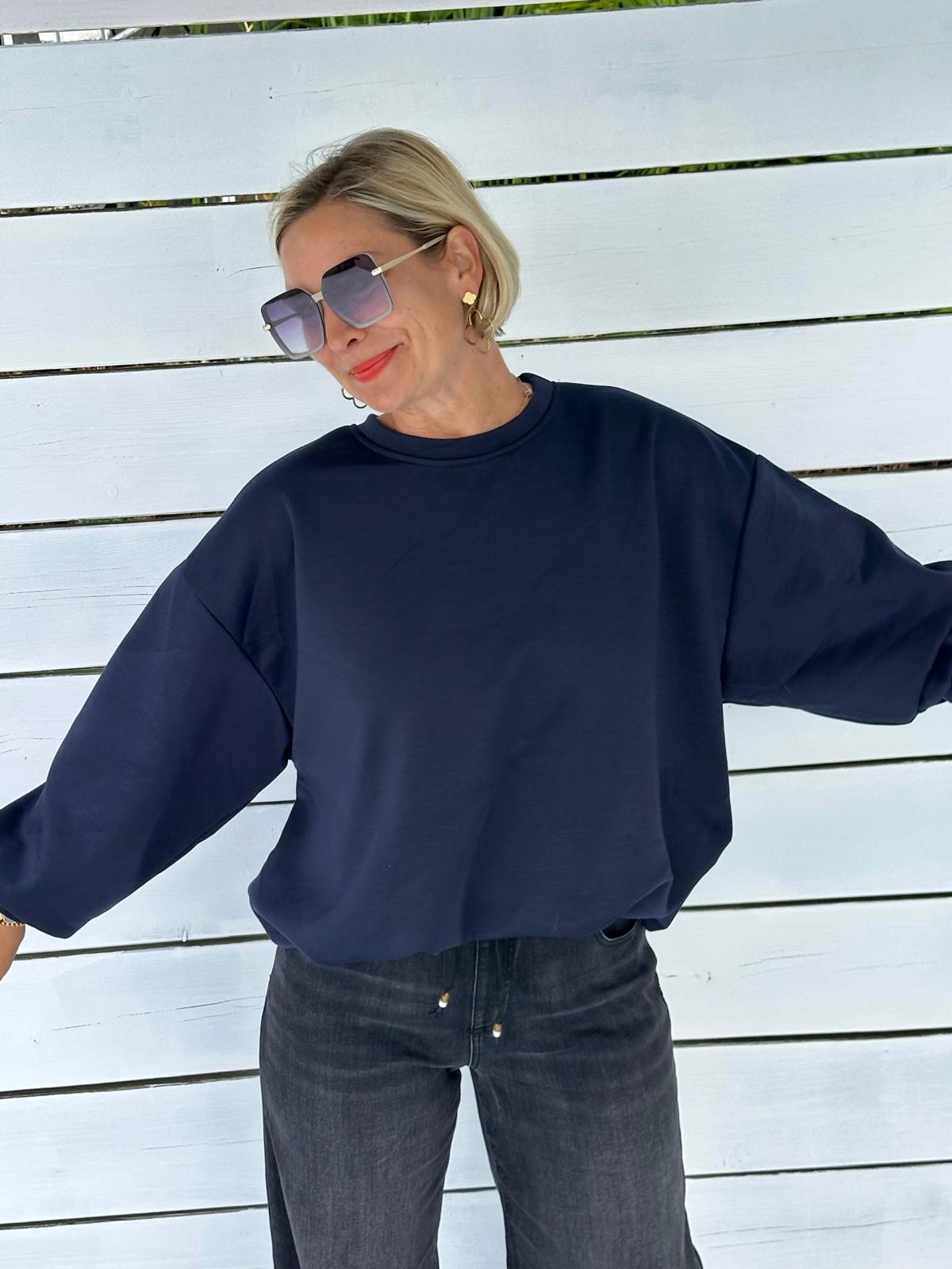Oversize Sweatshirt „Easy Essential“ – Navy
