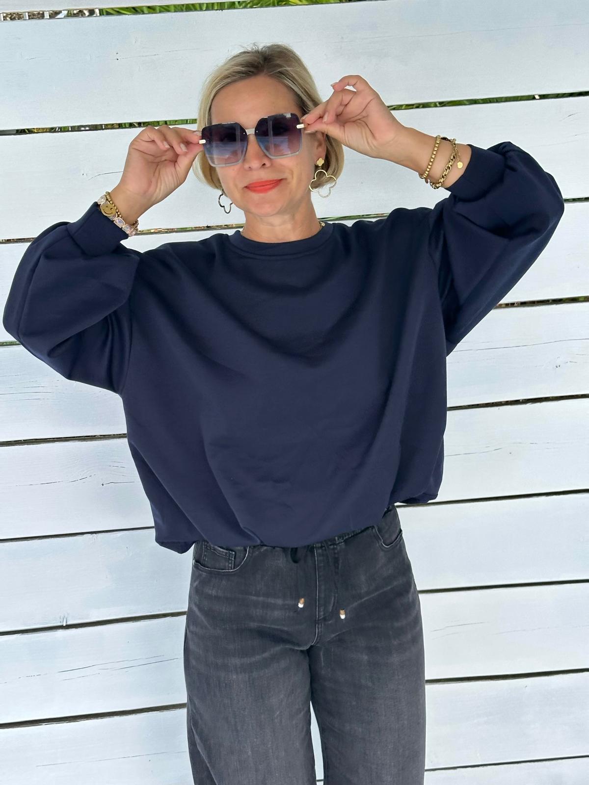 Oversize Sweatshirt „Easy Essential“ – Navy