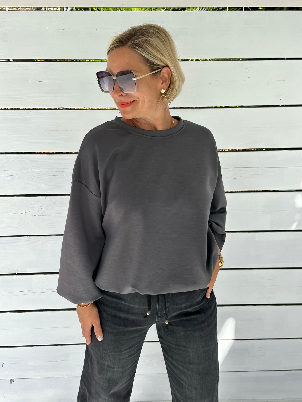Oversize Sweatshirt „Easy Essential“ – Anthrazit