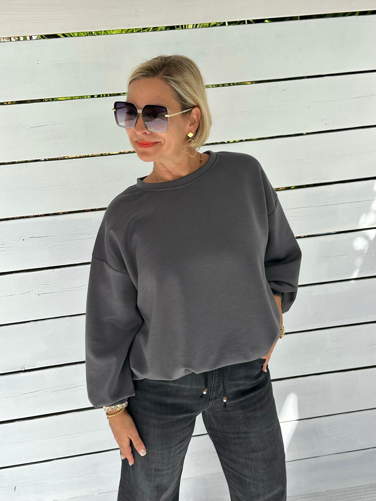 Oversize Sweatshirt „Easy Essential“ – Anthrazit