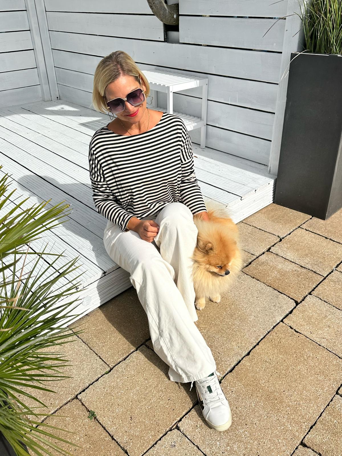 Cream Cord Wide Leg Jeans