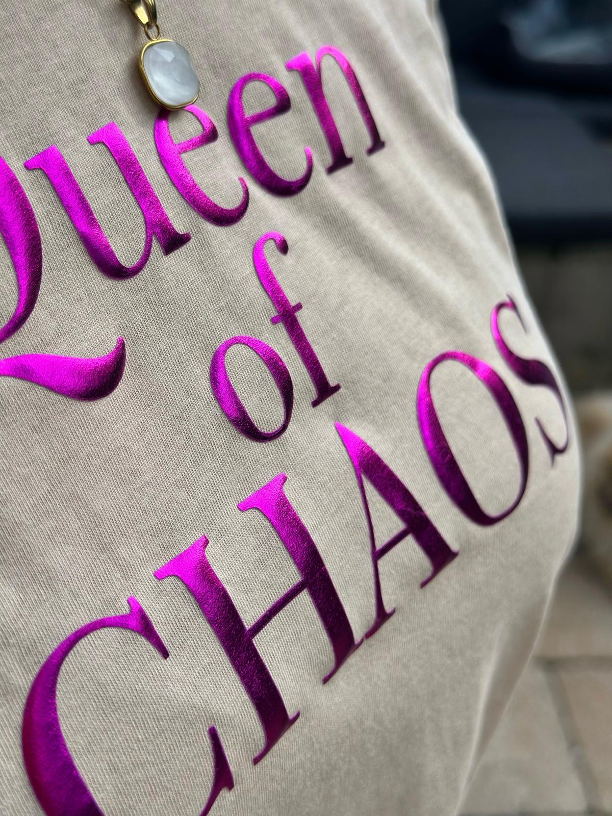 BE FAMOUS Statement Shirt „Queen of Chaos“
