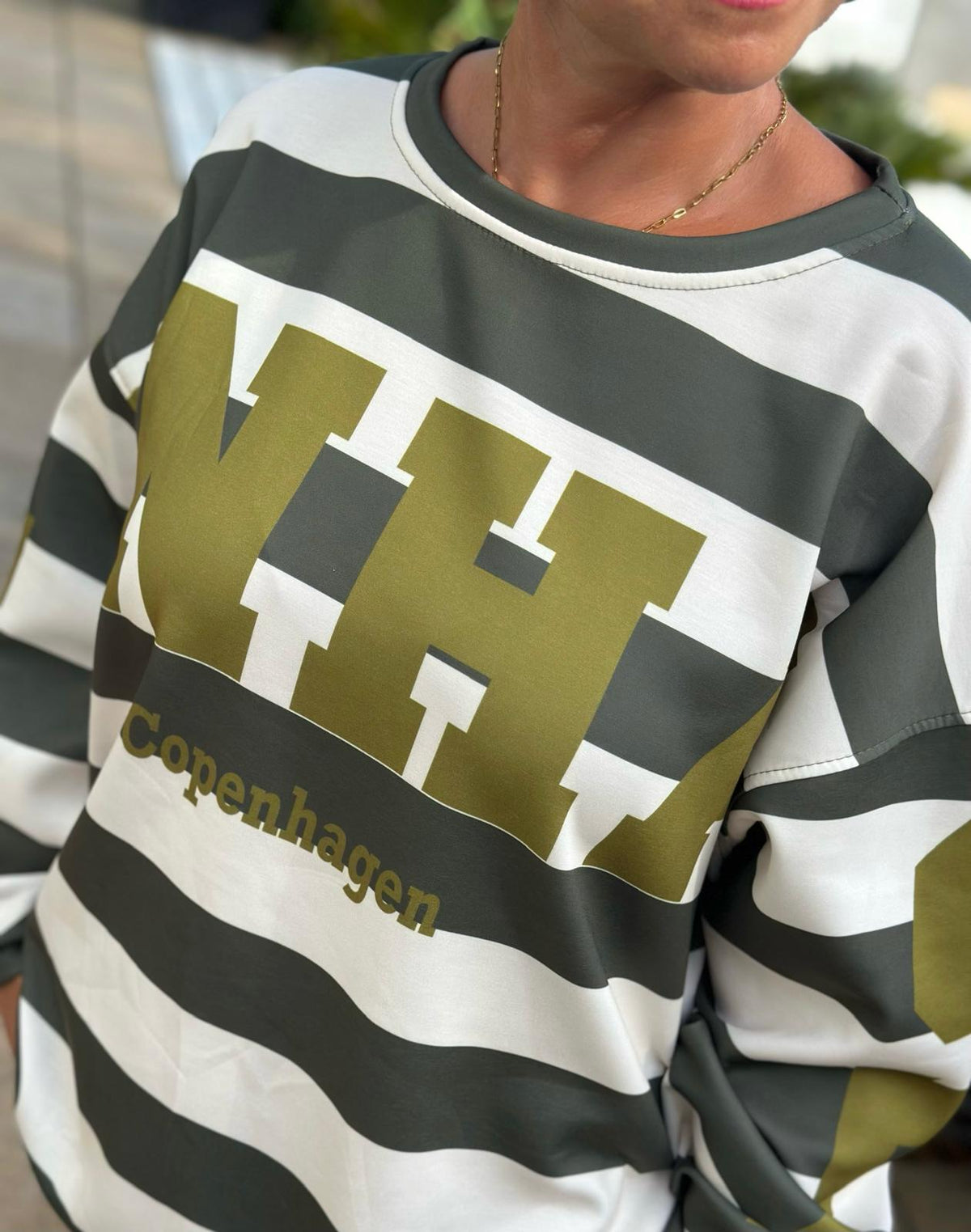 Oversize Sweatshirt „Copenhagen“ – Olive/Pistachio