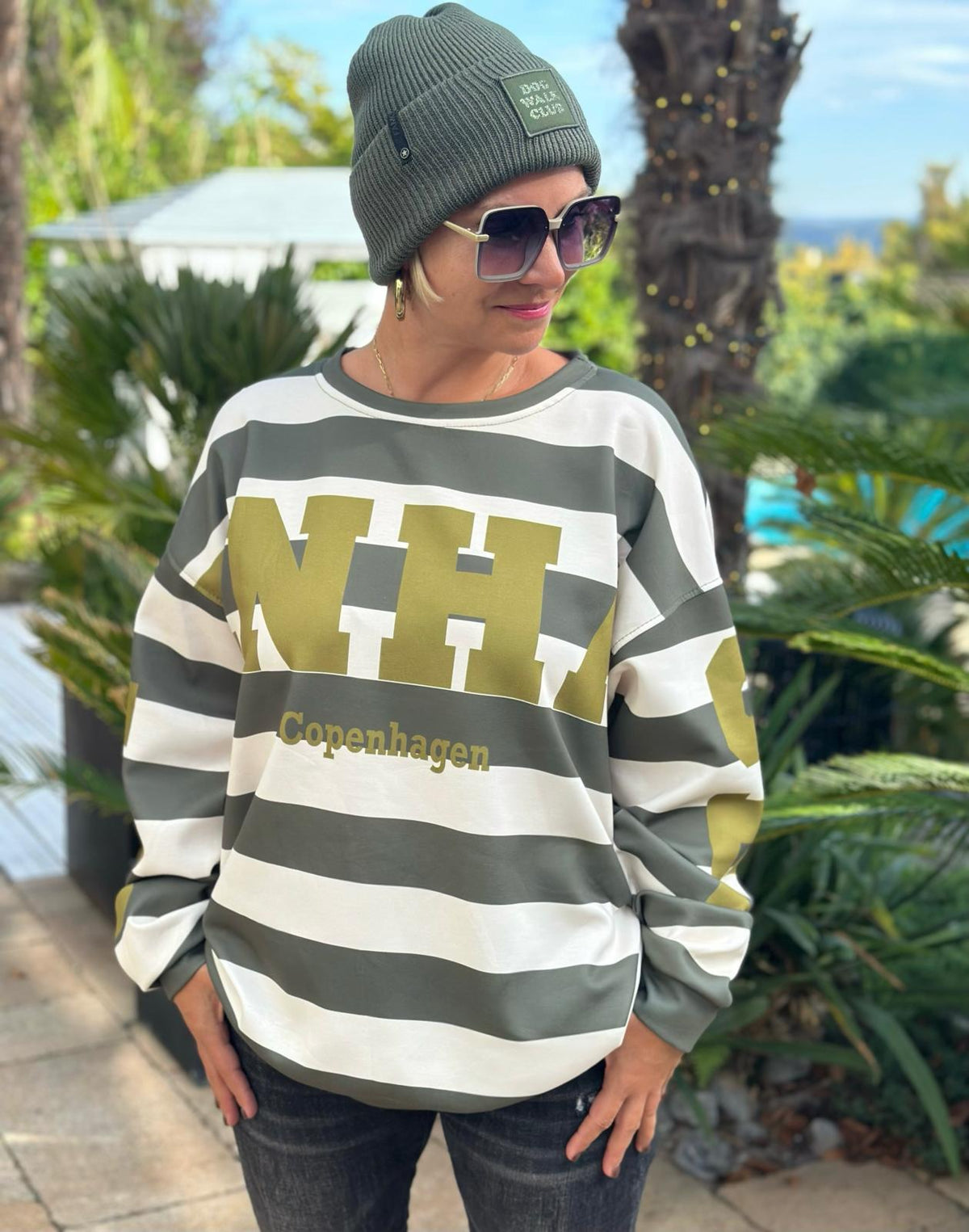 Oversize Sweatshirt „Copenhagen“ – Olive/Pistachio