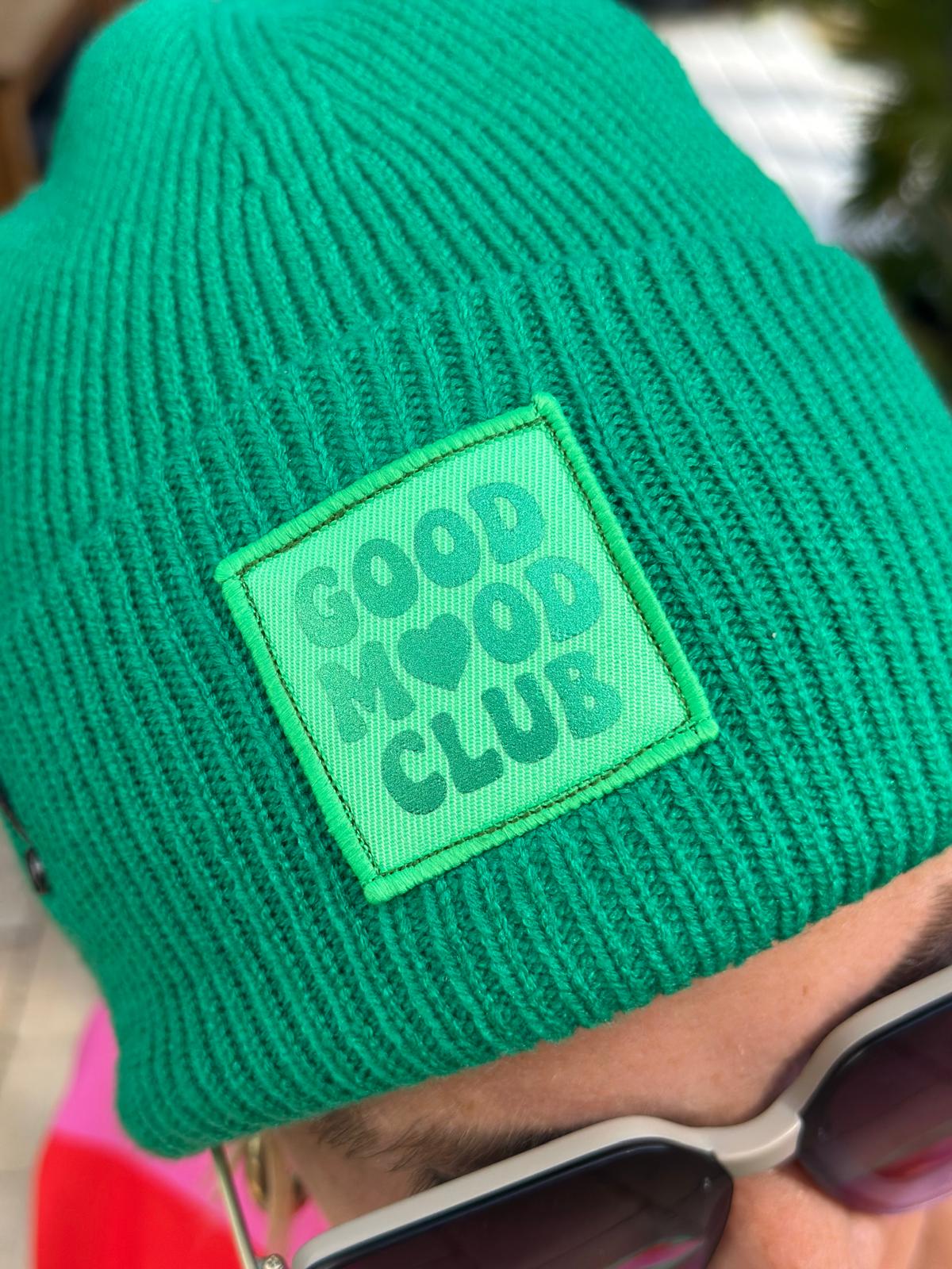 BE FAMOUS Mütze - „Good Mood Club“ Electric Green