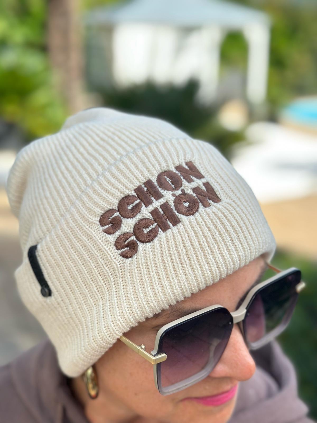 BE FAMOUS Mütze - „Schon Schön“ Vanilla