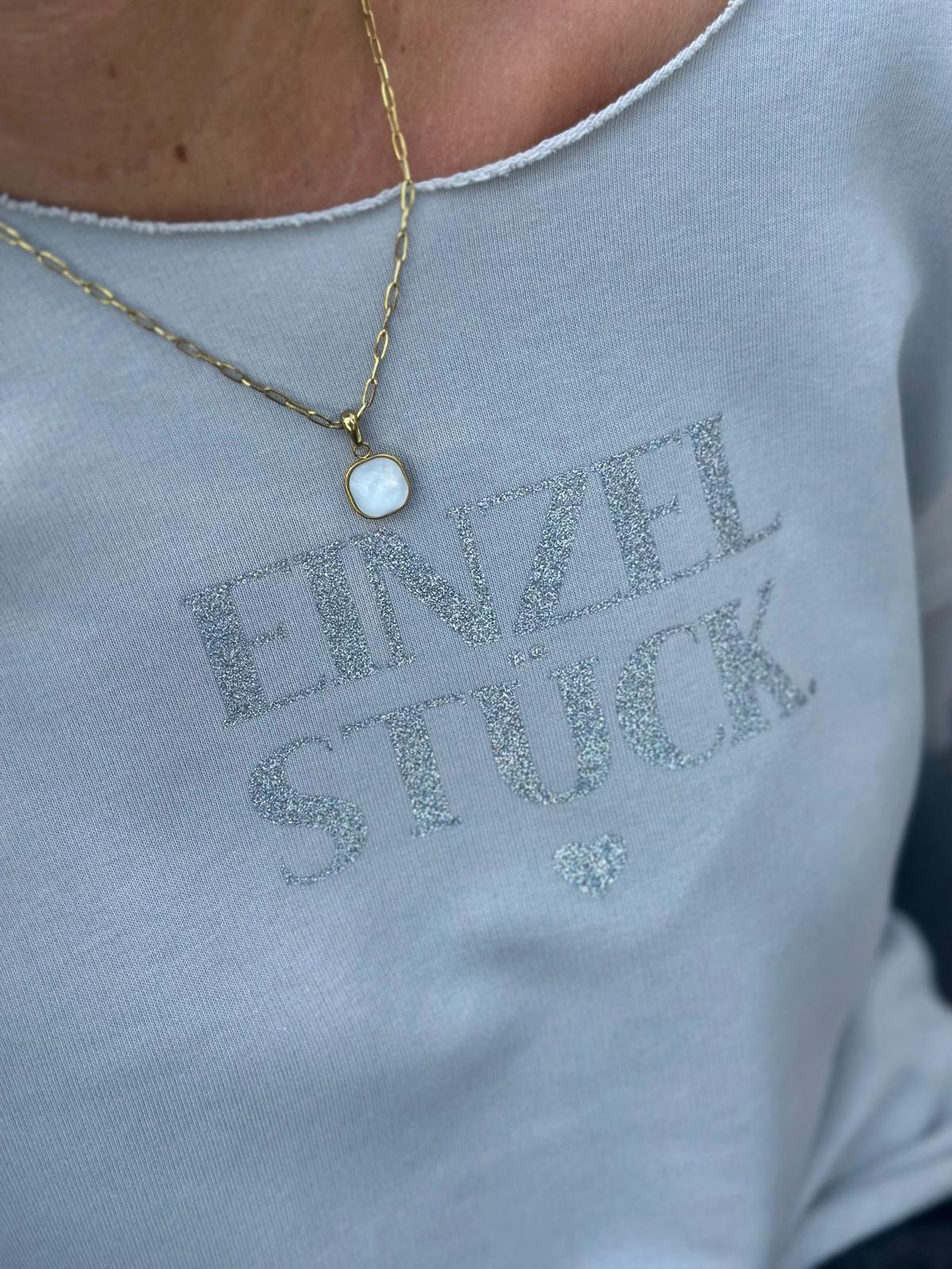 BE FAMOUS „Einzelstück“ Statement Sweater – Hellgrau