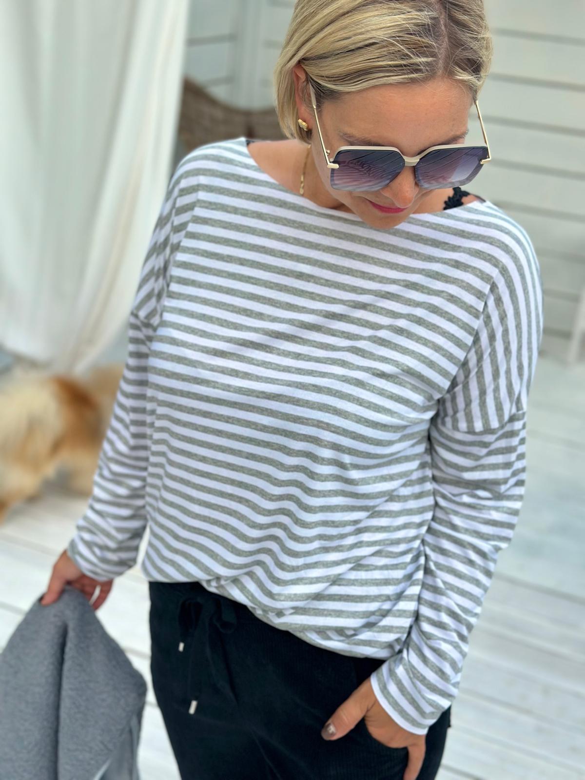 STONE STRIPES – Longsleeve Grau