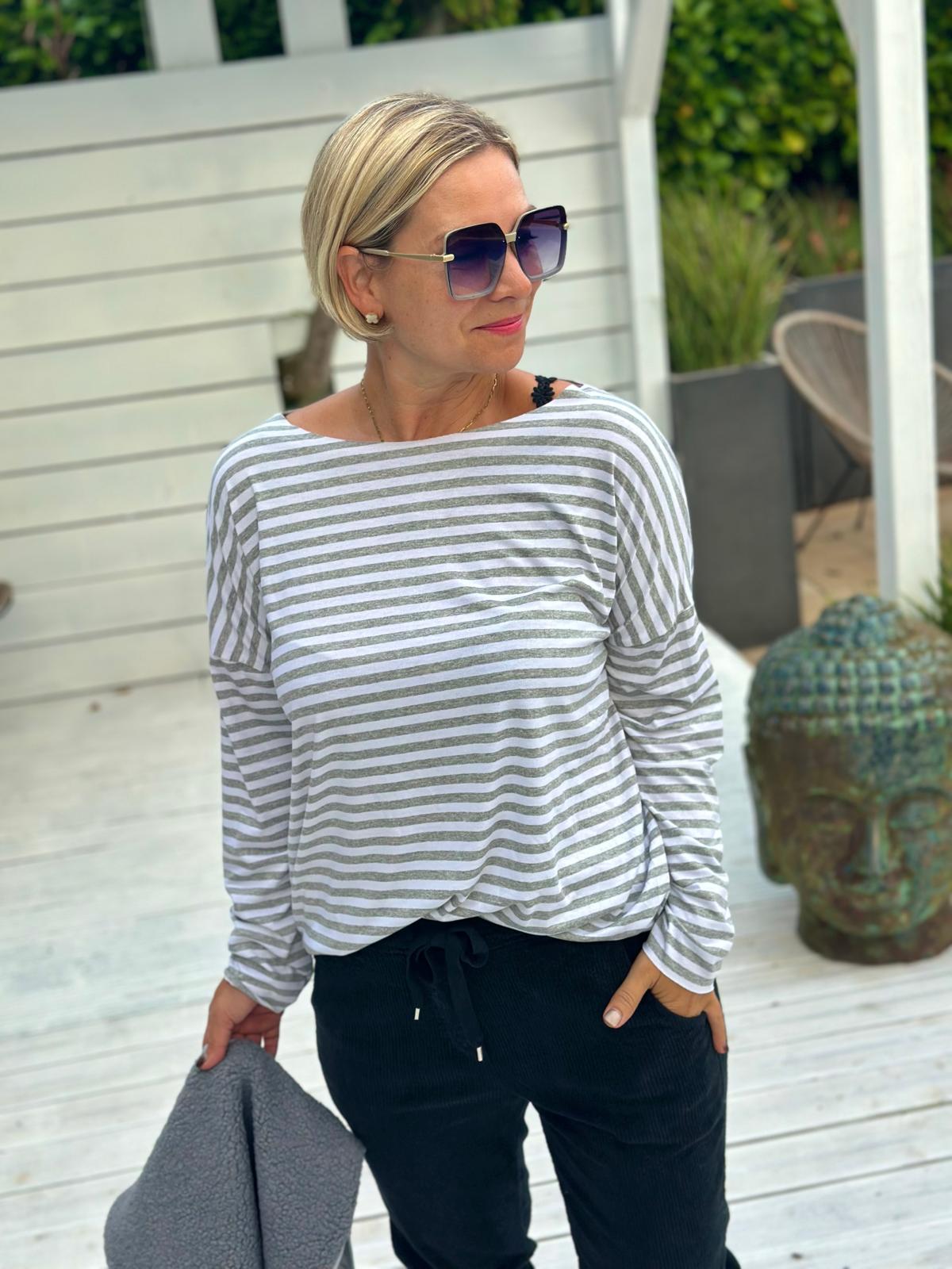 STONE STRIPES – Longsleeve Grau