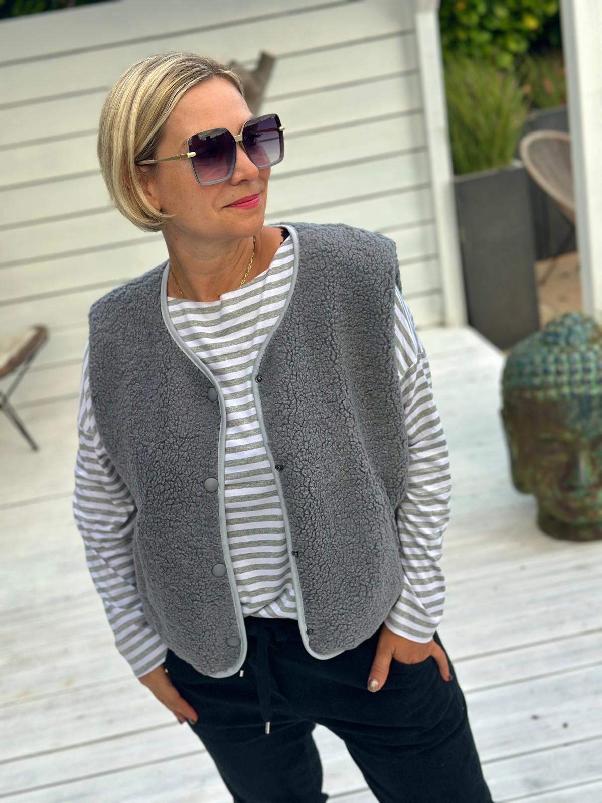 STONE STRIPES – Longsleeve Grau