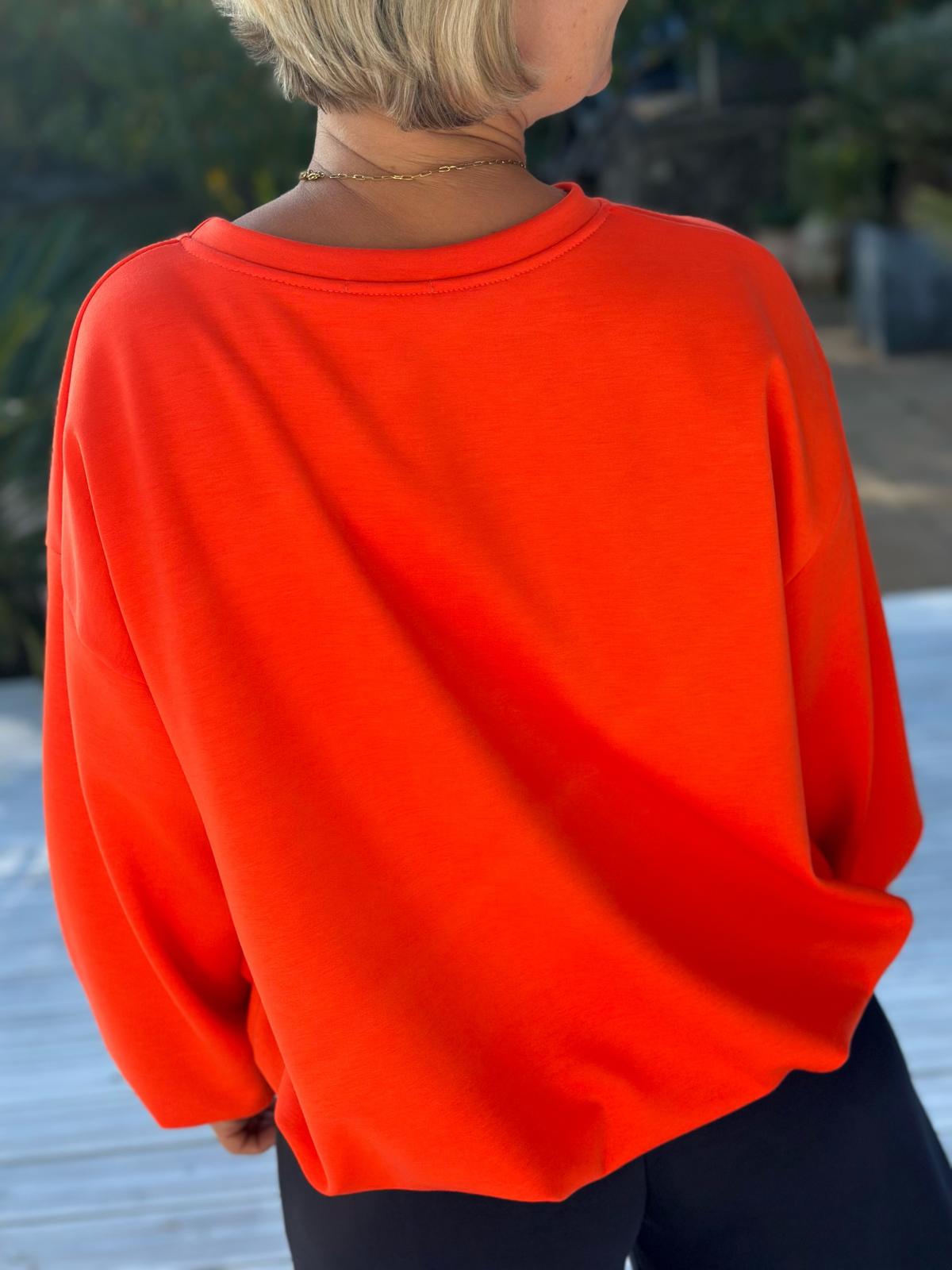 Oversize Sweatshirt „Easy Essential“ – Orange