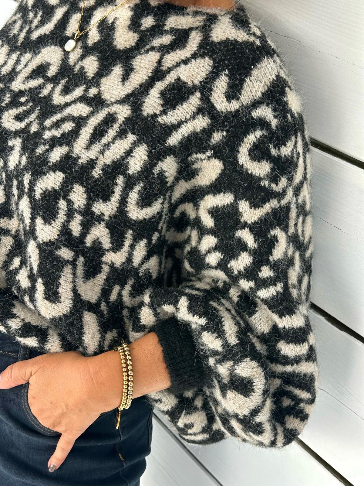 Leo Love Oversize Strickpullover mit Fledermausärmeln