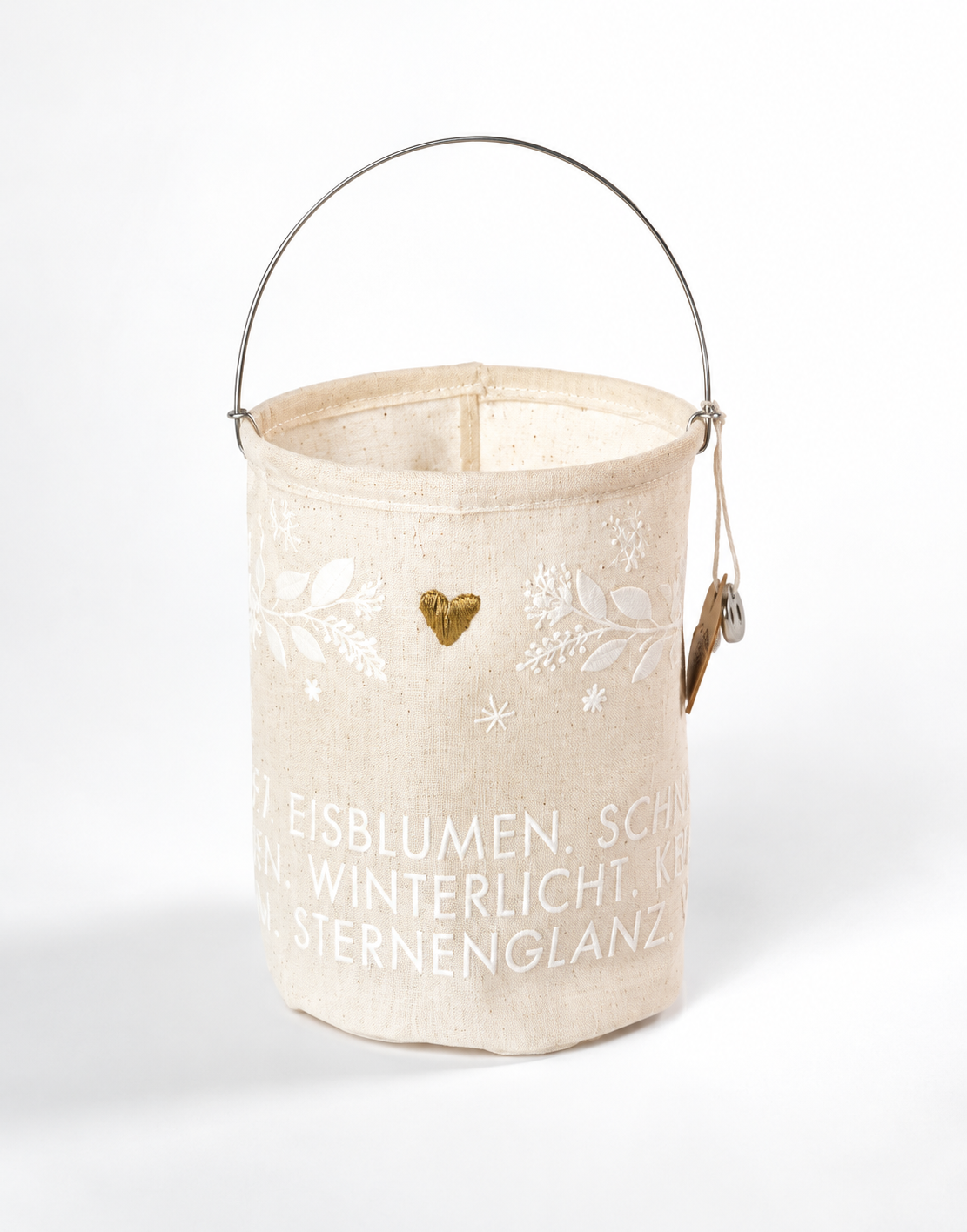 Winter Laterne - Herzkranz
