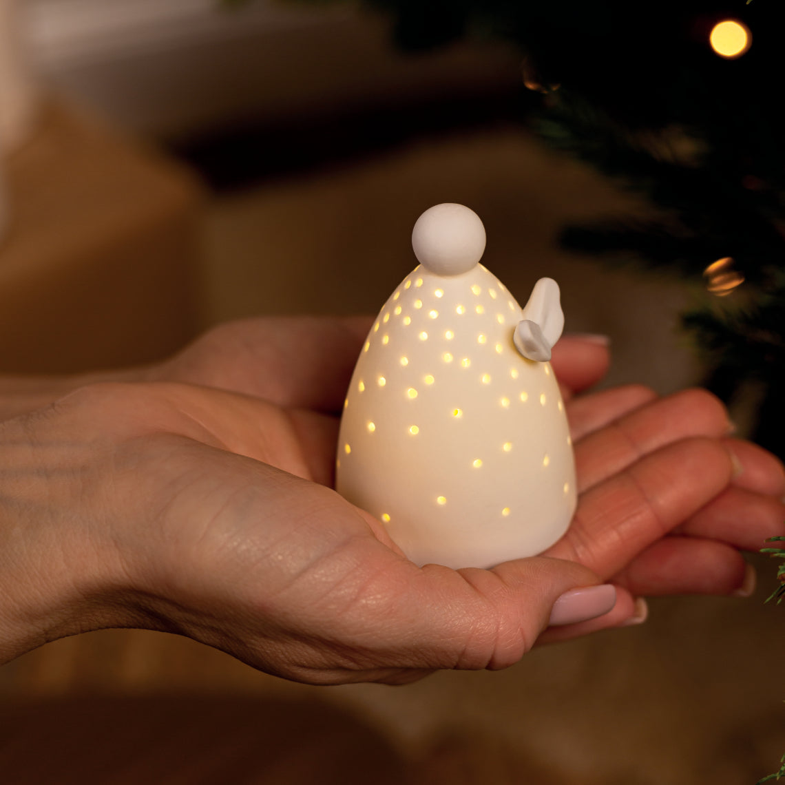 HIMMELSLICHTER. MINI LED LICHTENGEL "PUNKTE, KLEIN"