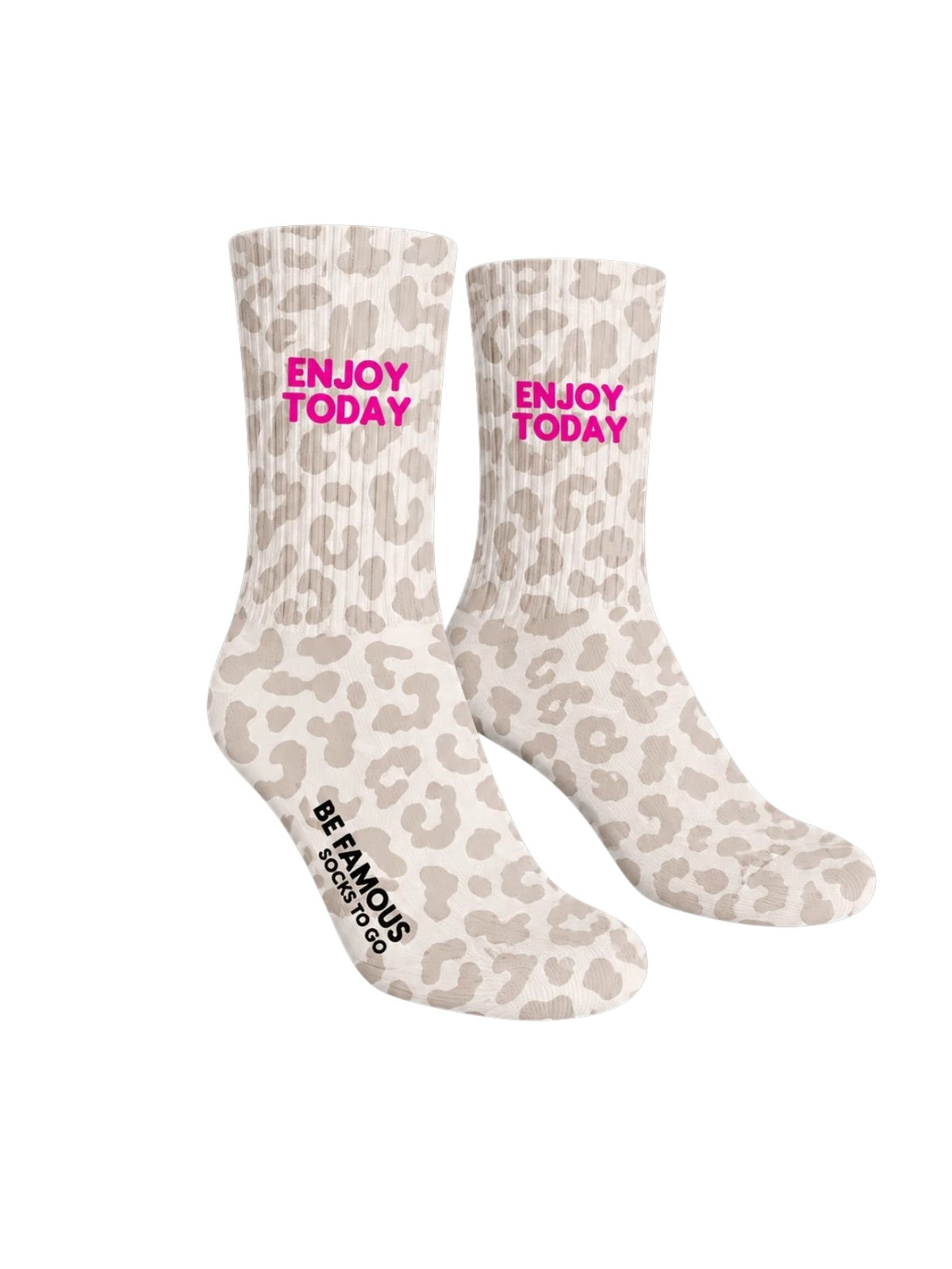 BE FAMOUS x Socks To Go Statement Socken - ENJOY TODAY