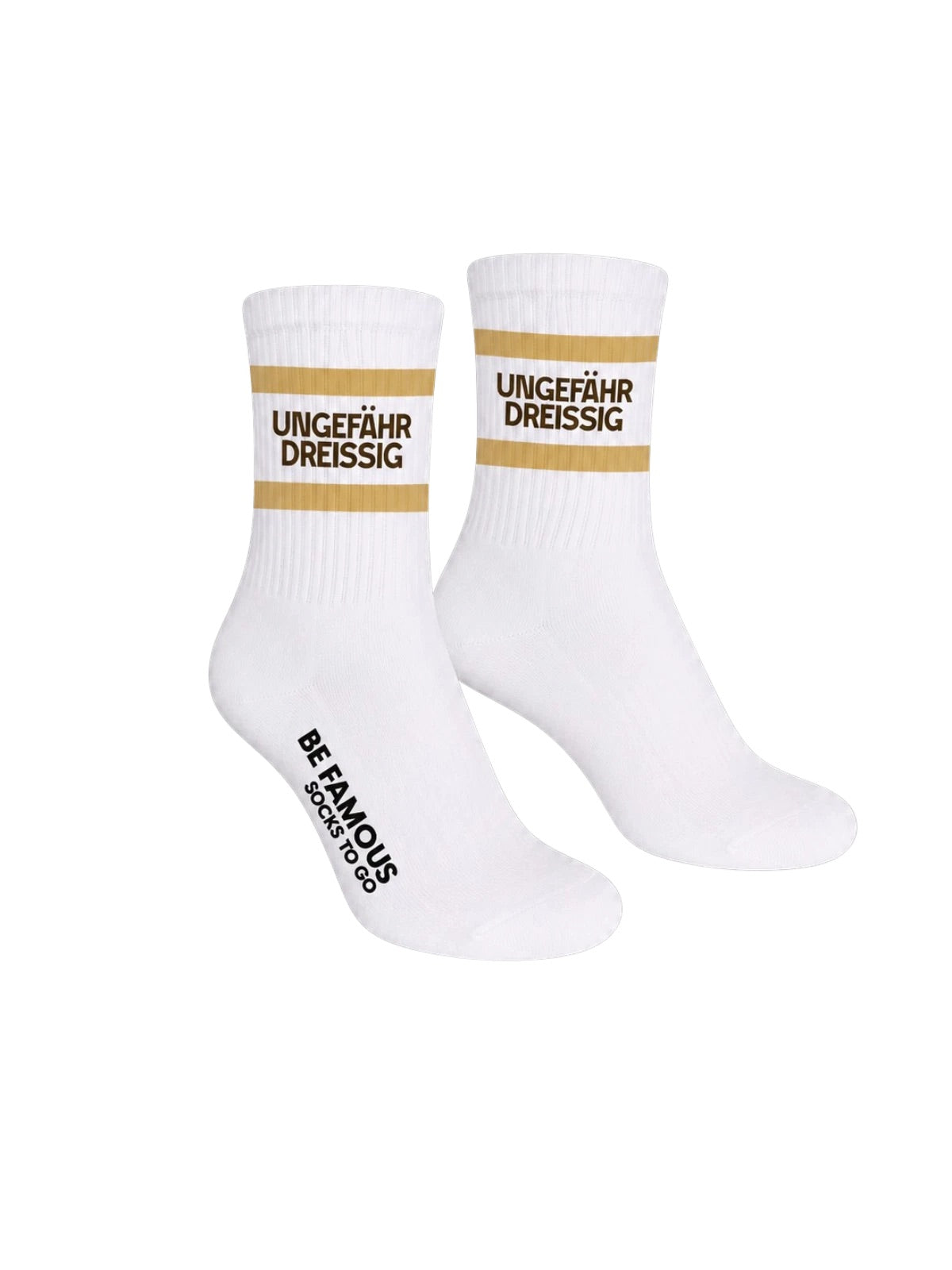 BE FAMOUS x Socks To Go Statement Socken - UNGEFÄHR DREISSIG