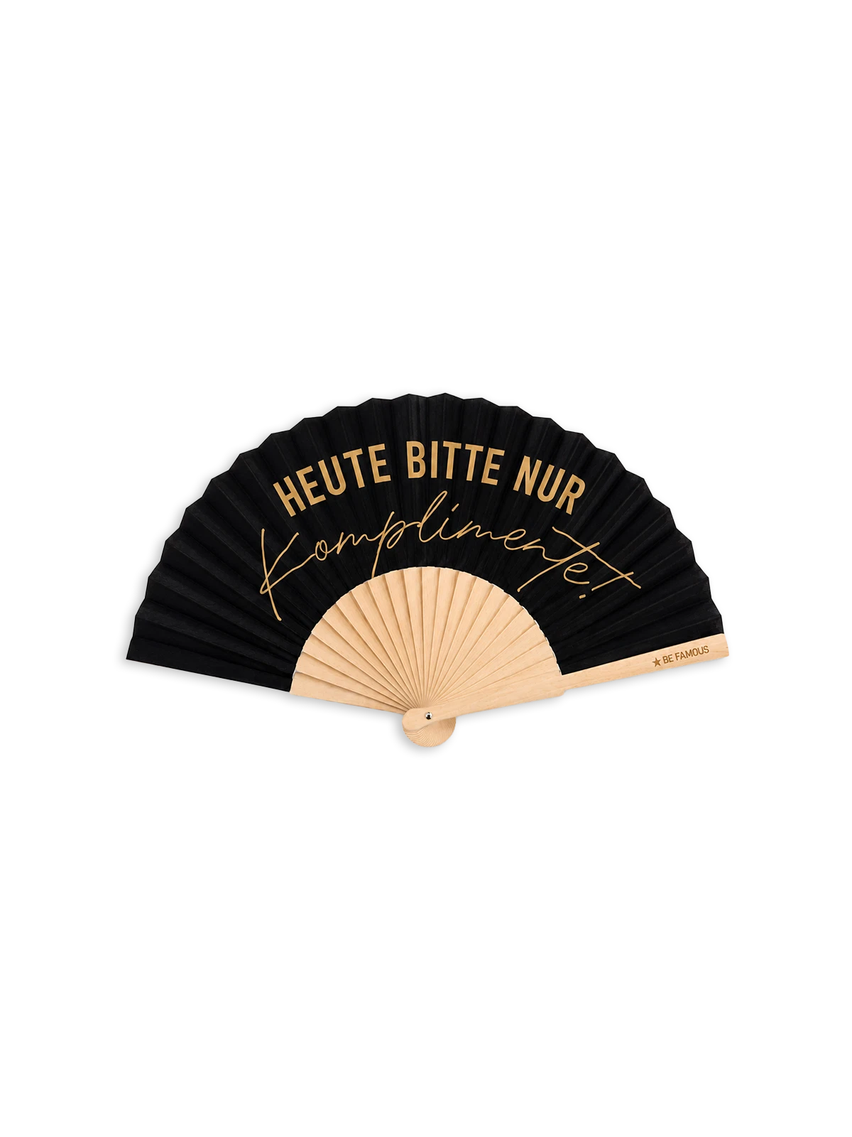 Be Famous Handfächer inclusive Handykette NUR KOMPLIMENTE