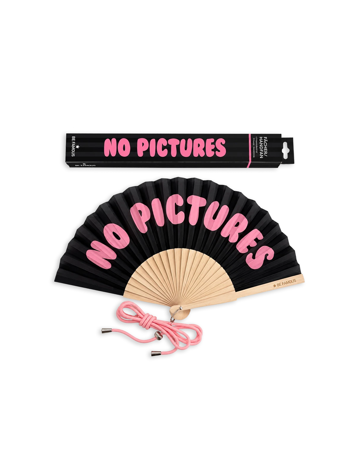 Be Famous Handfächer inclusive Handykette NO PICTURES