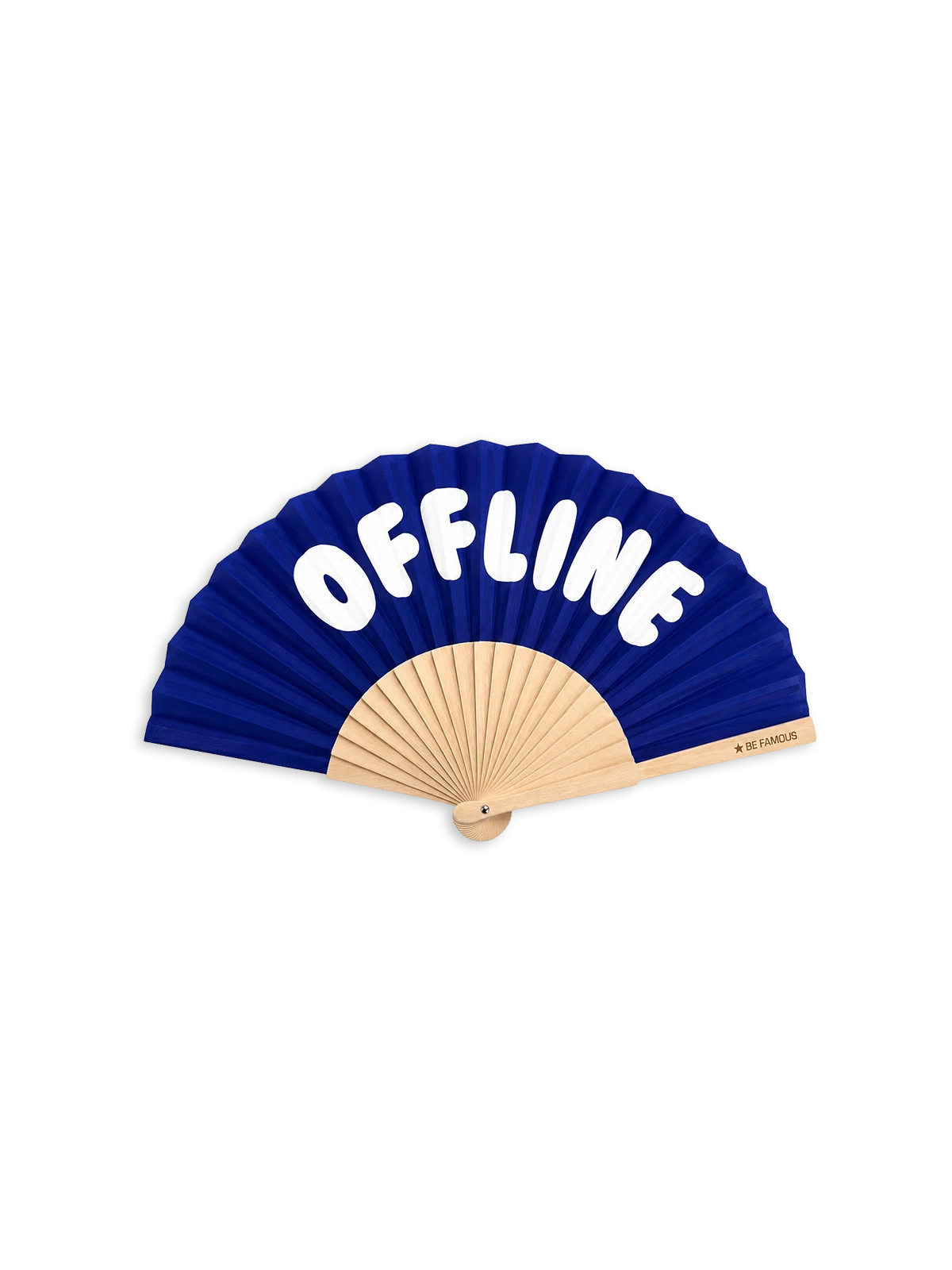Be Famous Handfächer inclusive Handykette "OFFLINE"