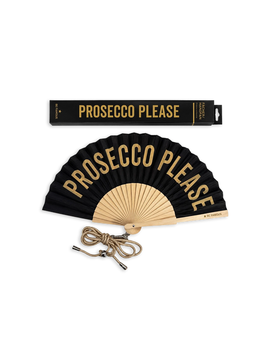 Be Famous Handfächer inclusive Handykette "PROSECCO PLEASE"