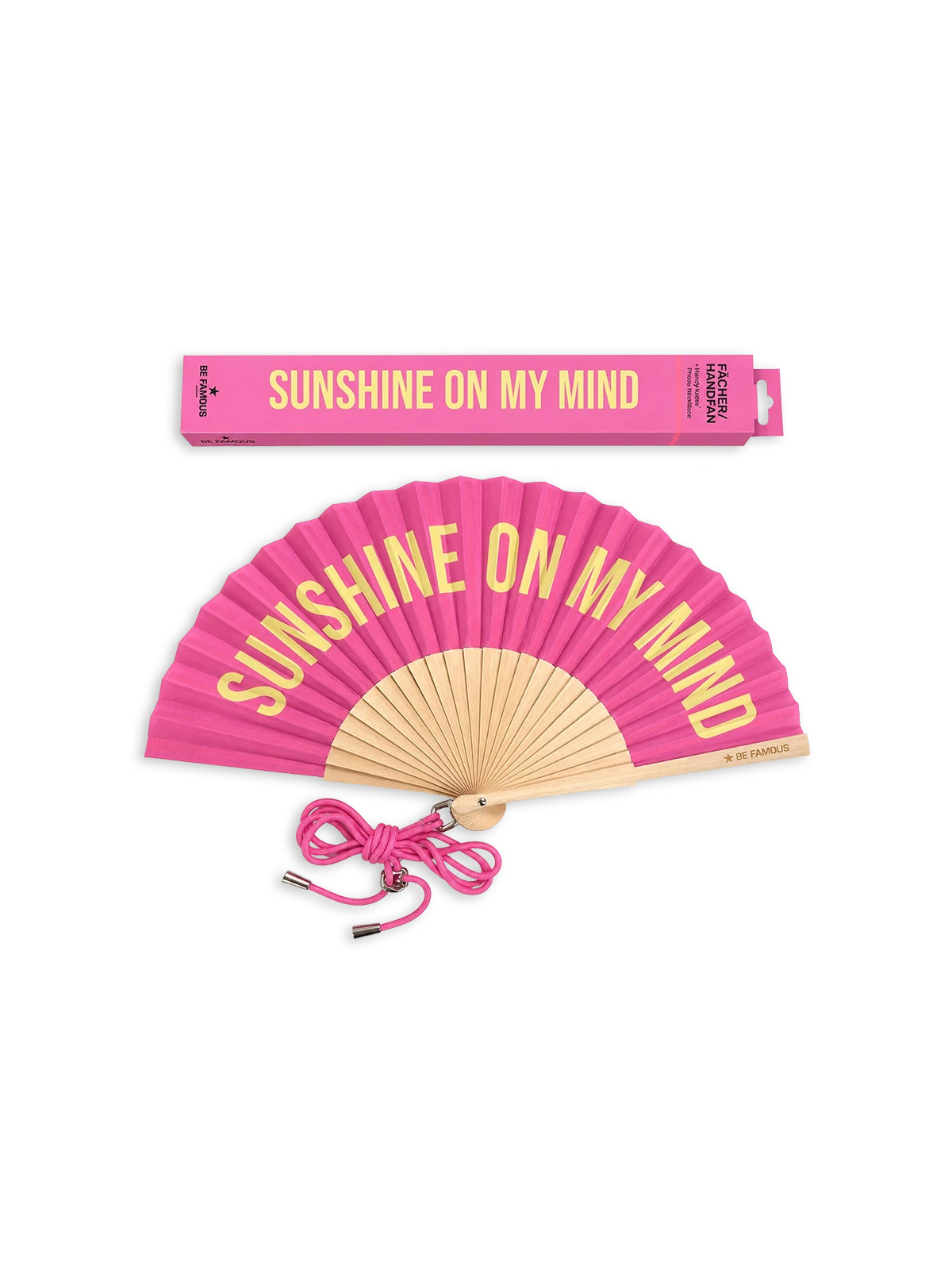 Be Famous Handfächer inclusive Handykette SUNSHINE ON MY MIND