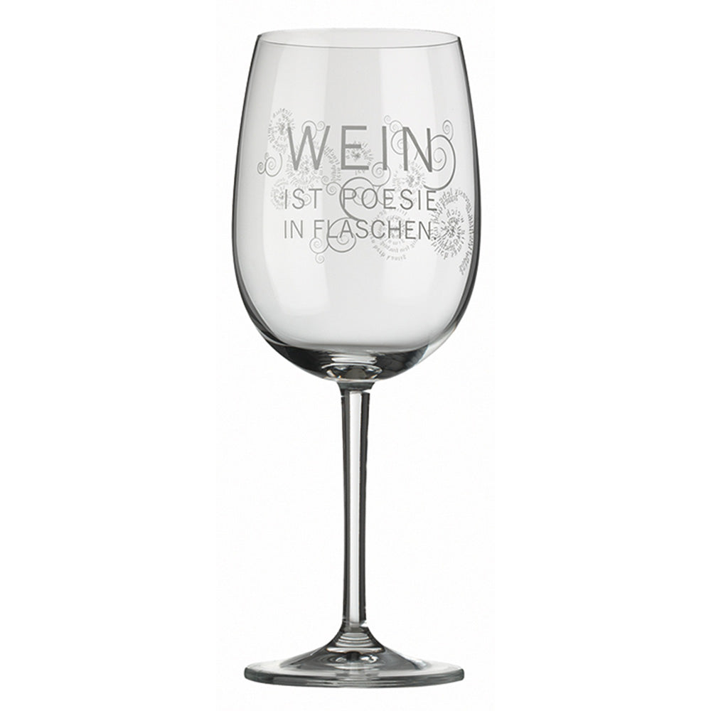Weinglas "WEIN IST POESIE IN FLASCHEN"